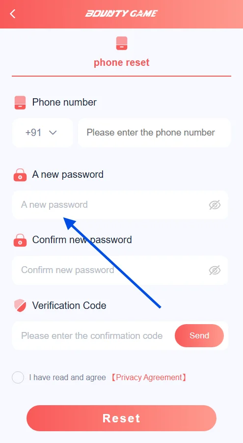 make new password